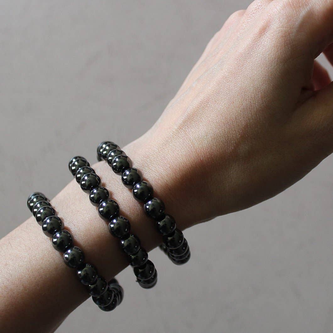 Pebble House - Hematite Bracelet 8mm or 6mm - Crystals & Stones 