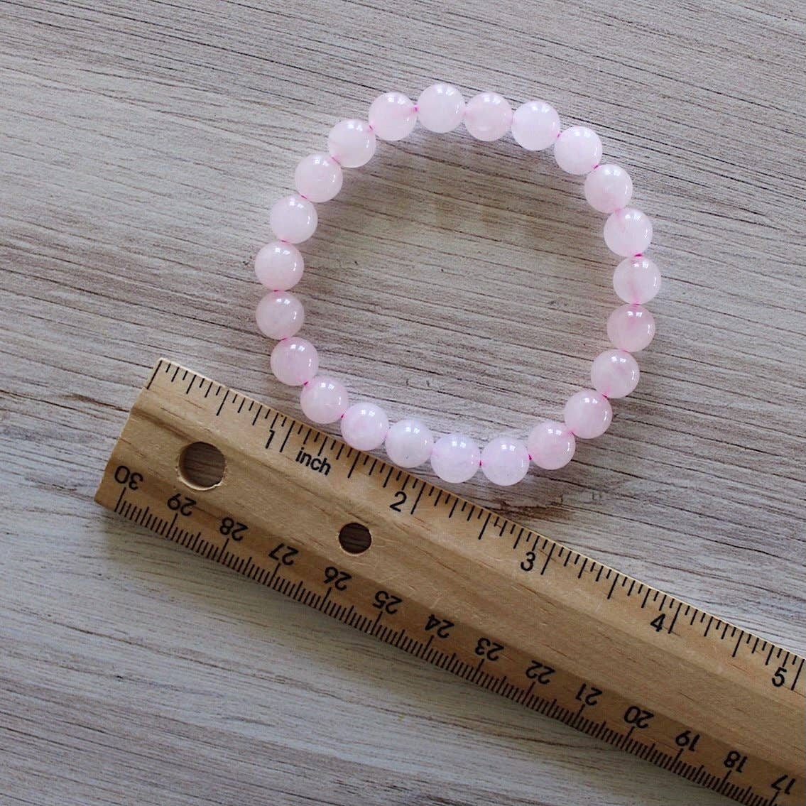 Pebble House - Rose Quartz Bracelet 4mm/6mm/8mm - Crystals & Stones 