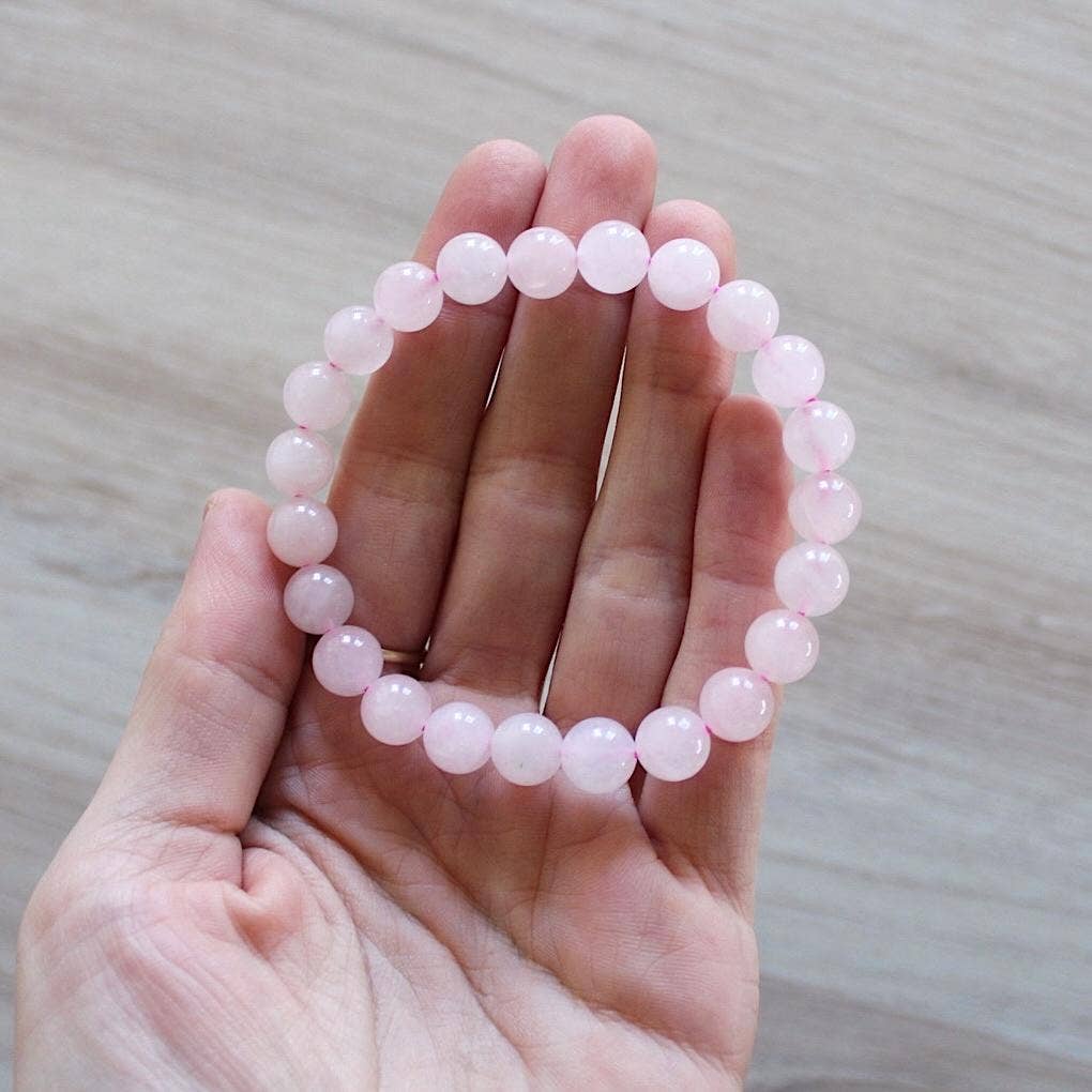 Pebble House - Rose Quartz Bracelet 4mm/6mm/8mm - Crystals & Stones 