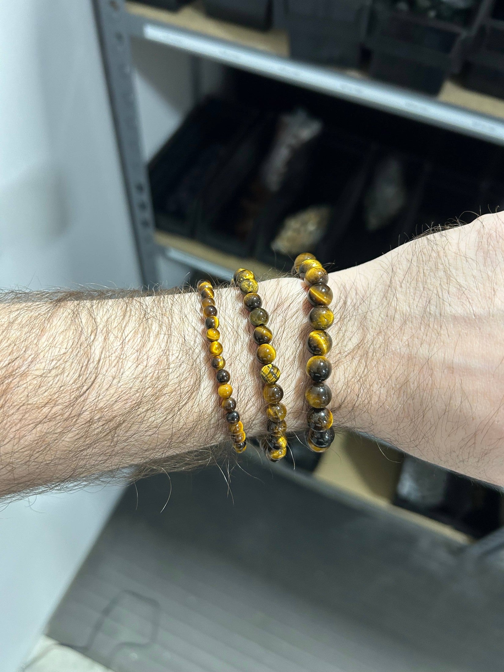 Pebble House - Tiger's Eye Bracelet 4mm/6mm/8mm - Crystals & Stones 