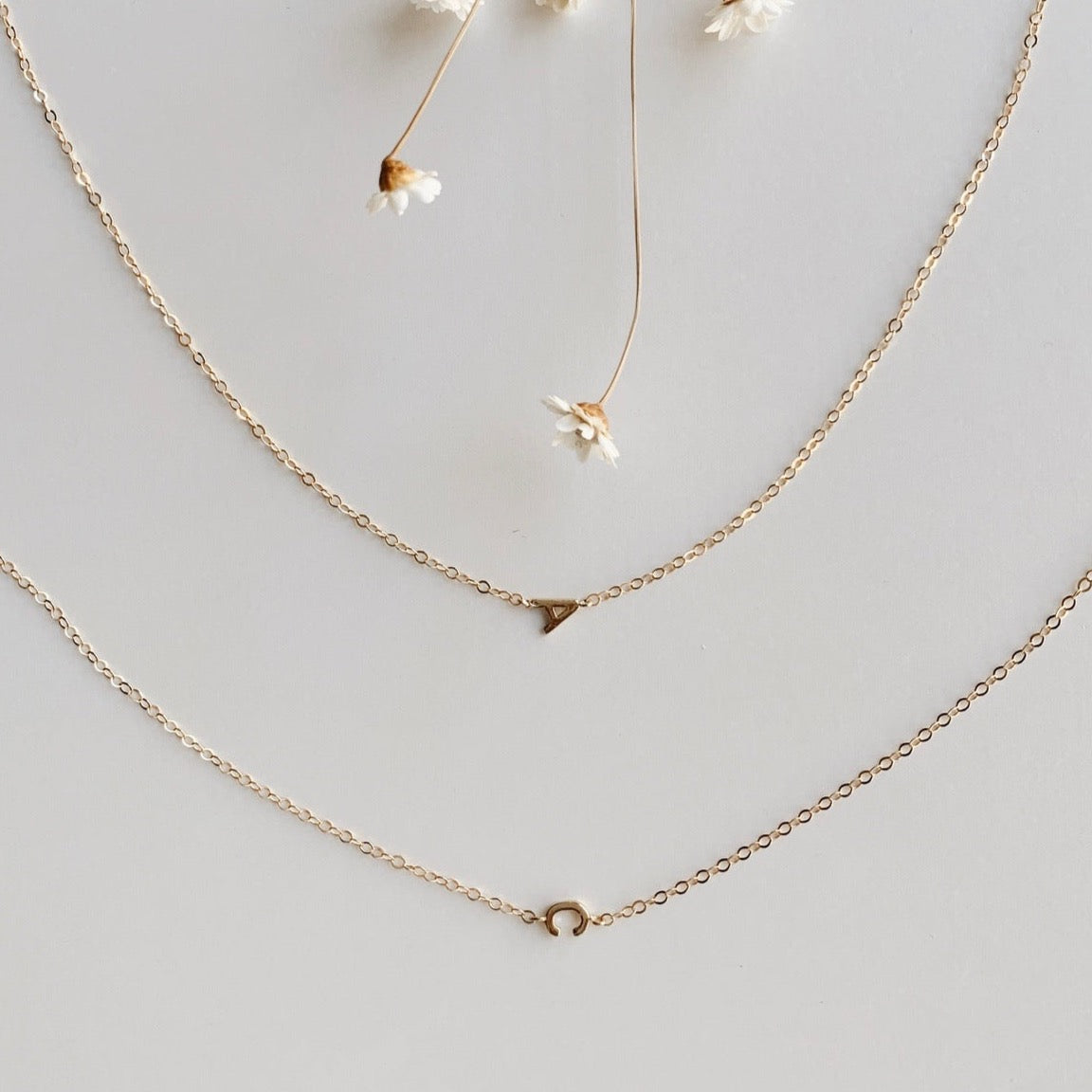 Personalized Single Mini Initial Necklace Necklaces