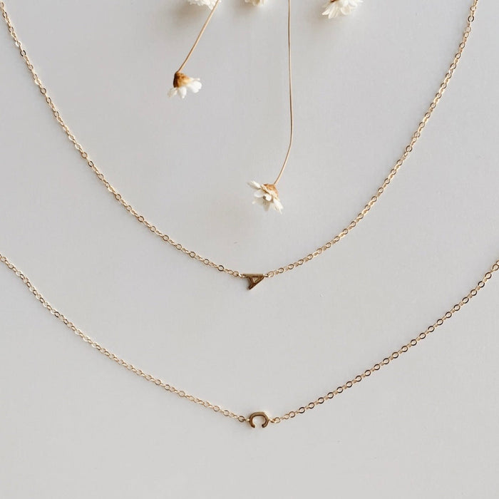 Personalized Single Mini Initial Necklace