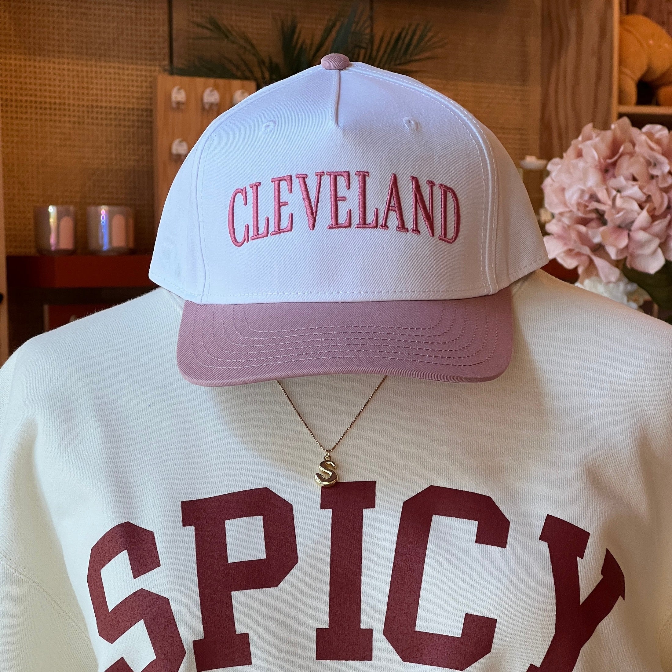 Pink Cleveland Hat Hats + Bandanas