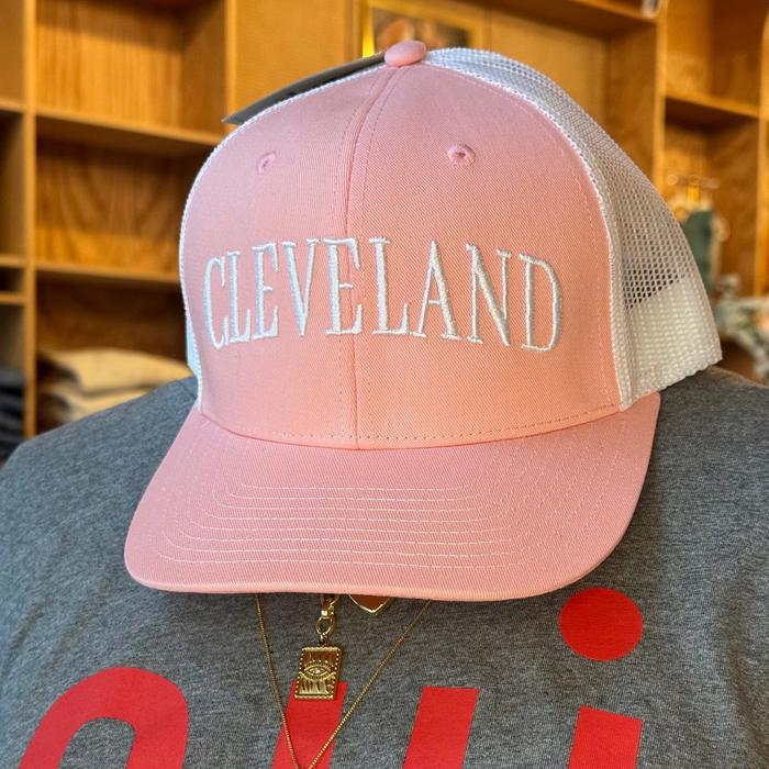 Pink Cleveland Trucker Hat