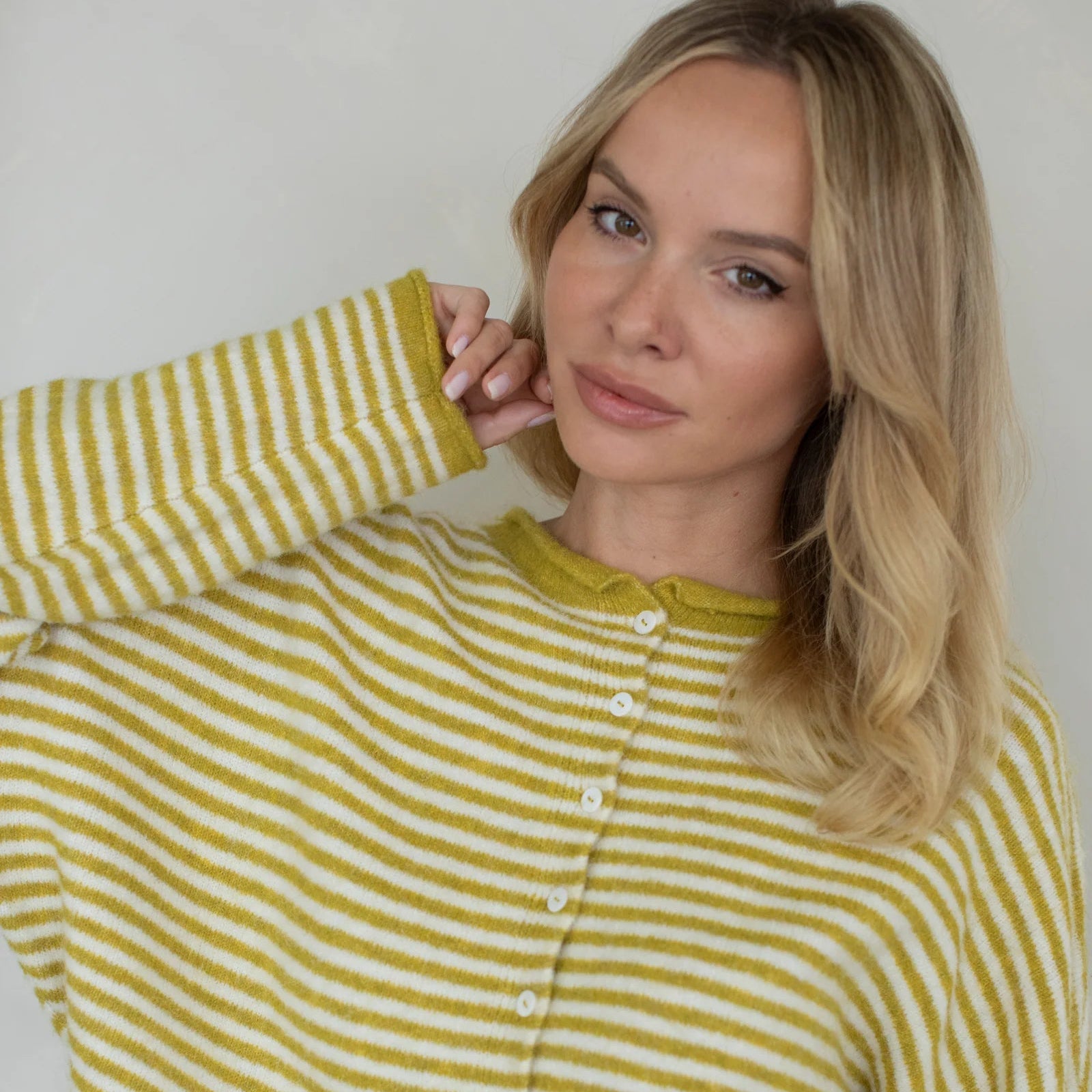 Piper Cardigan - Mini Striped Tops