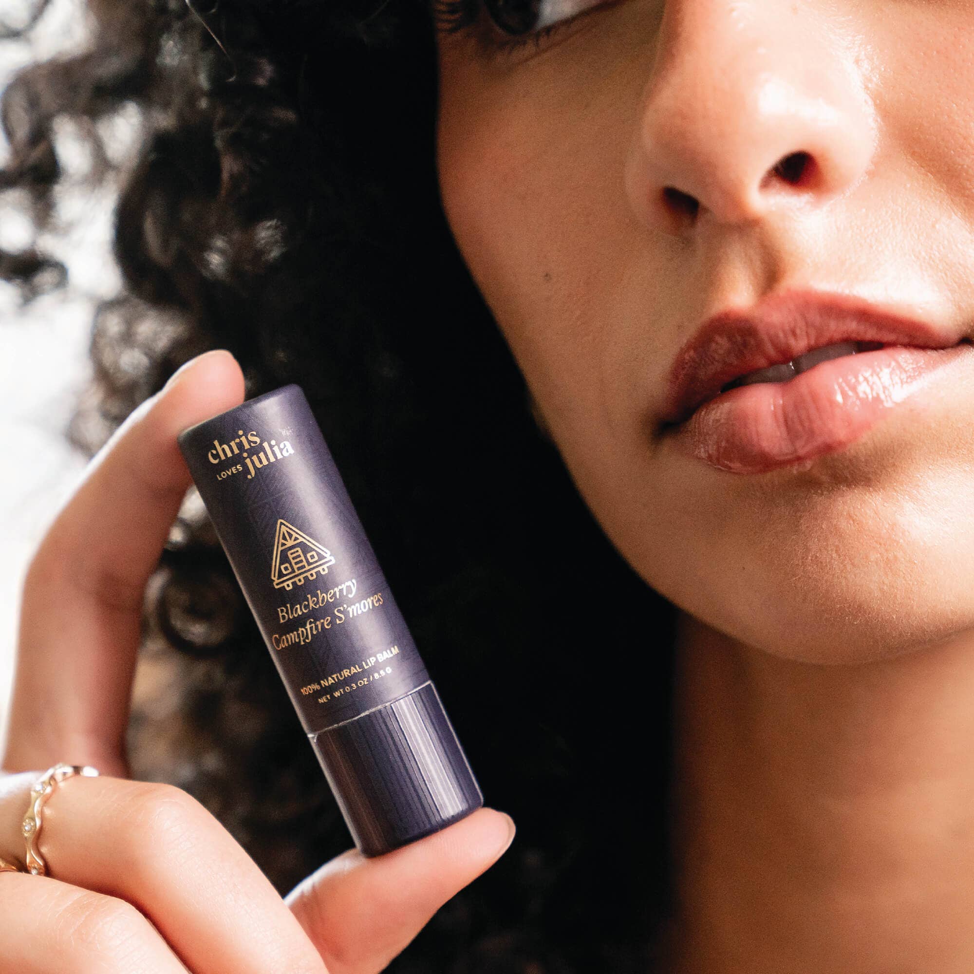 Poppy & Pout - Lip Balm, Chris Loves Julia, Blackberry Campfire S'mores 