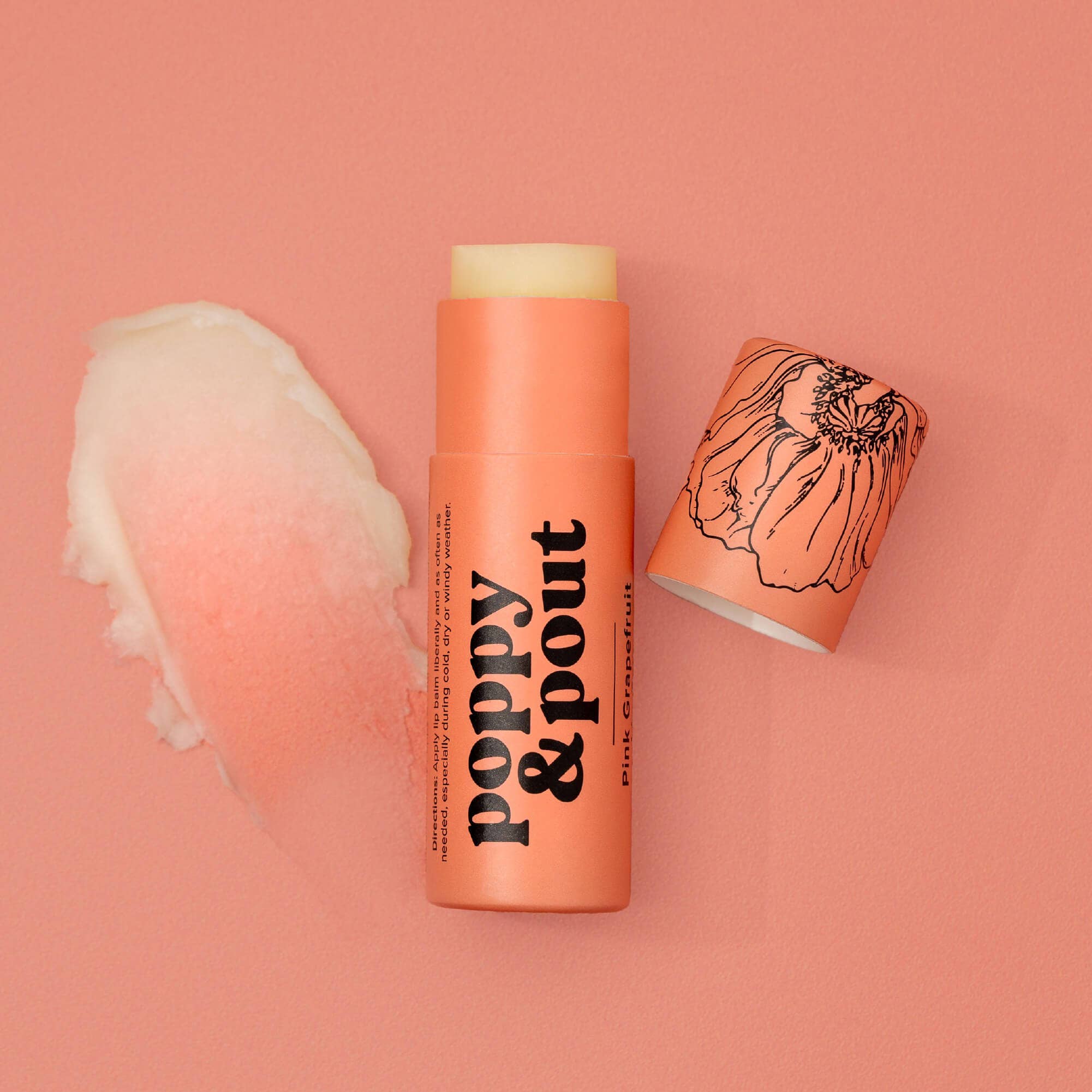 Poppy & Pout - Lip Balm, Pink Grapefruit 