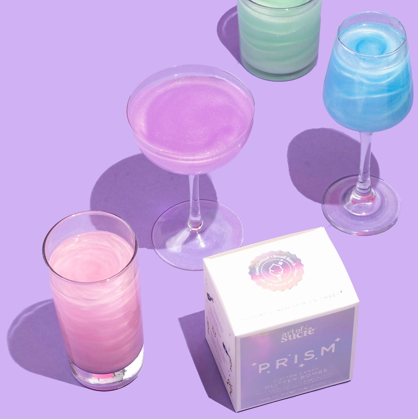 Prism Cotton Candy Drink Glitter Bombs Eat + Drink