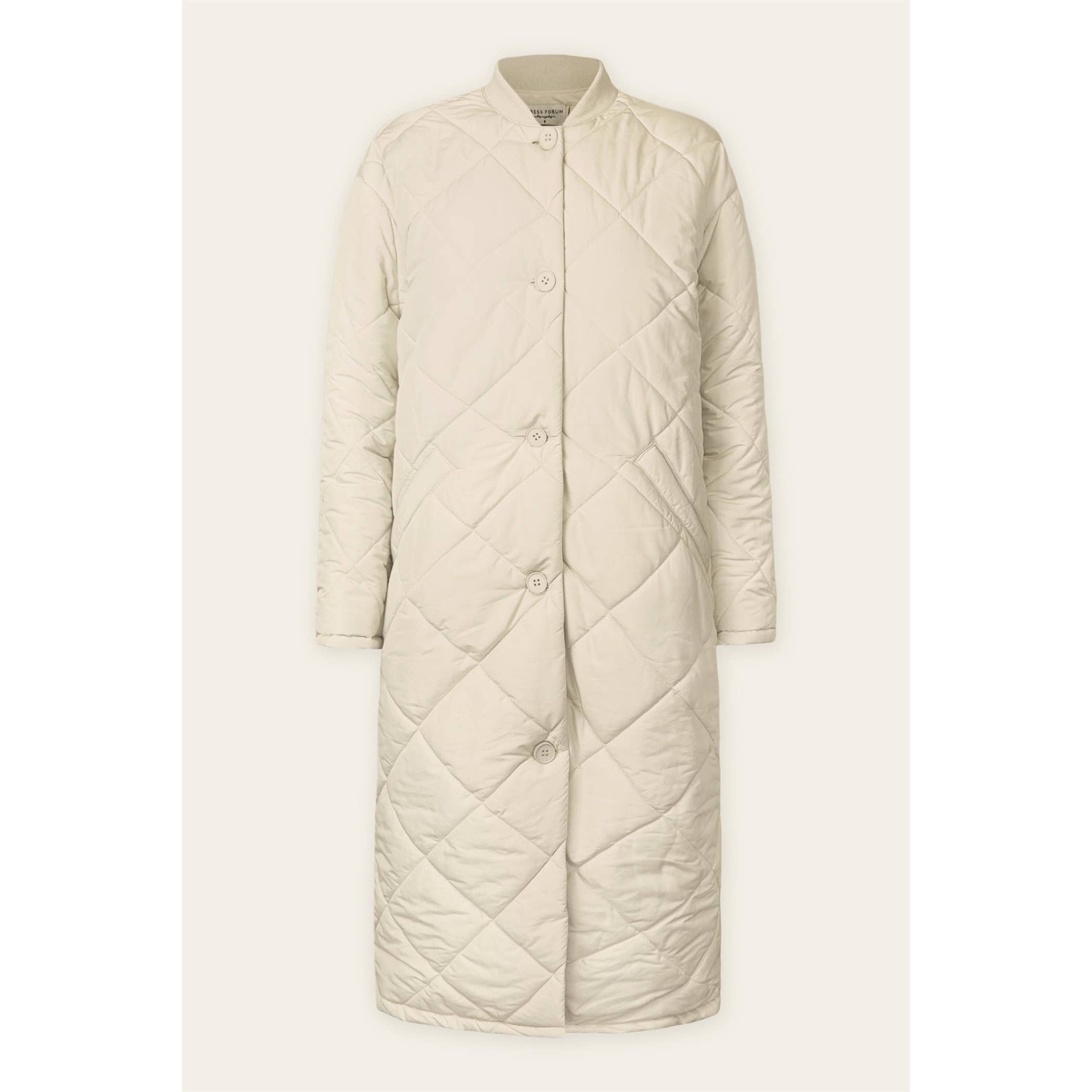 White sold Quilted CO Longline Puffer Jacket