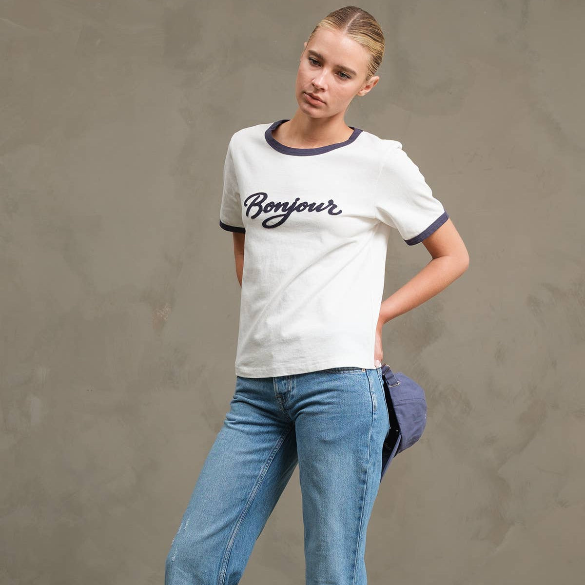RAISONNEL - Bonjour Contrast Ringer Tee - RTK1036 