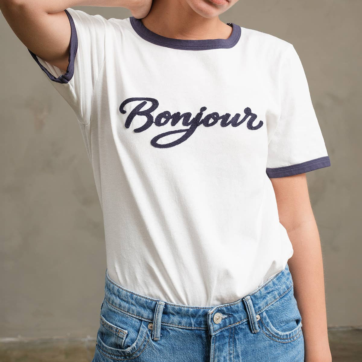 RAISONNEL - Bonjour Contrast Ringer Tee - RTK1036 