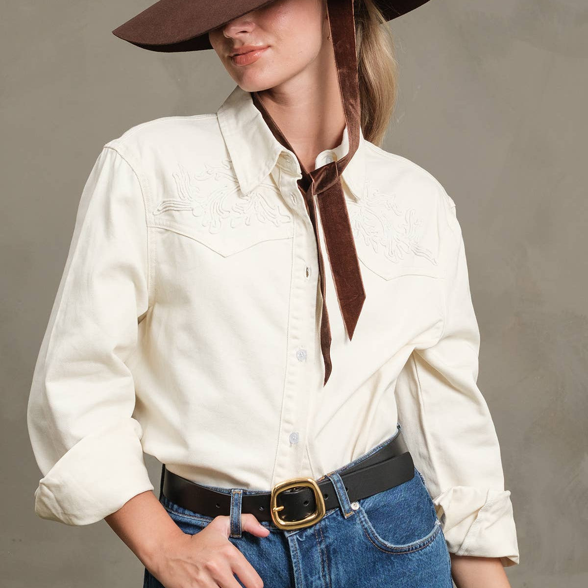 RAISONNEL - Embroidered Western Shirt - RT1139 