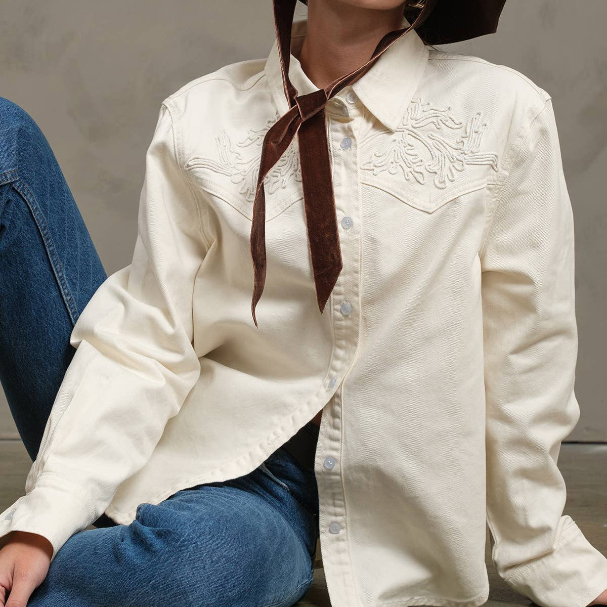 RAISONNEL - Embroidered Western Shirt - RT1139 