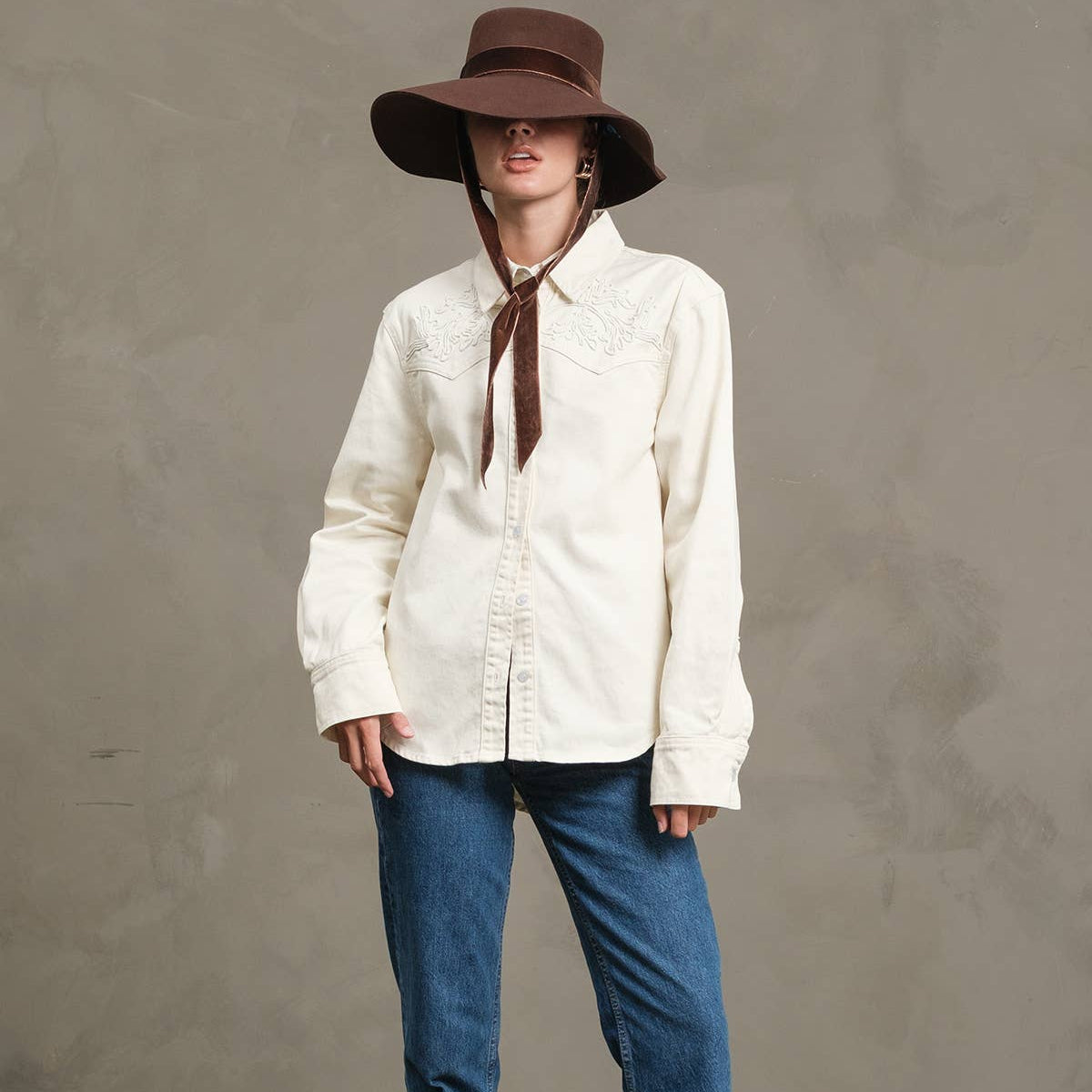 RAISONNEL - Embroidered Western Shirt - RT1139 