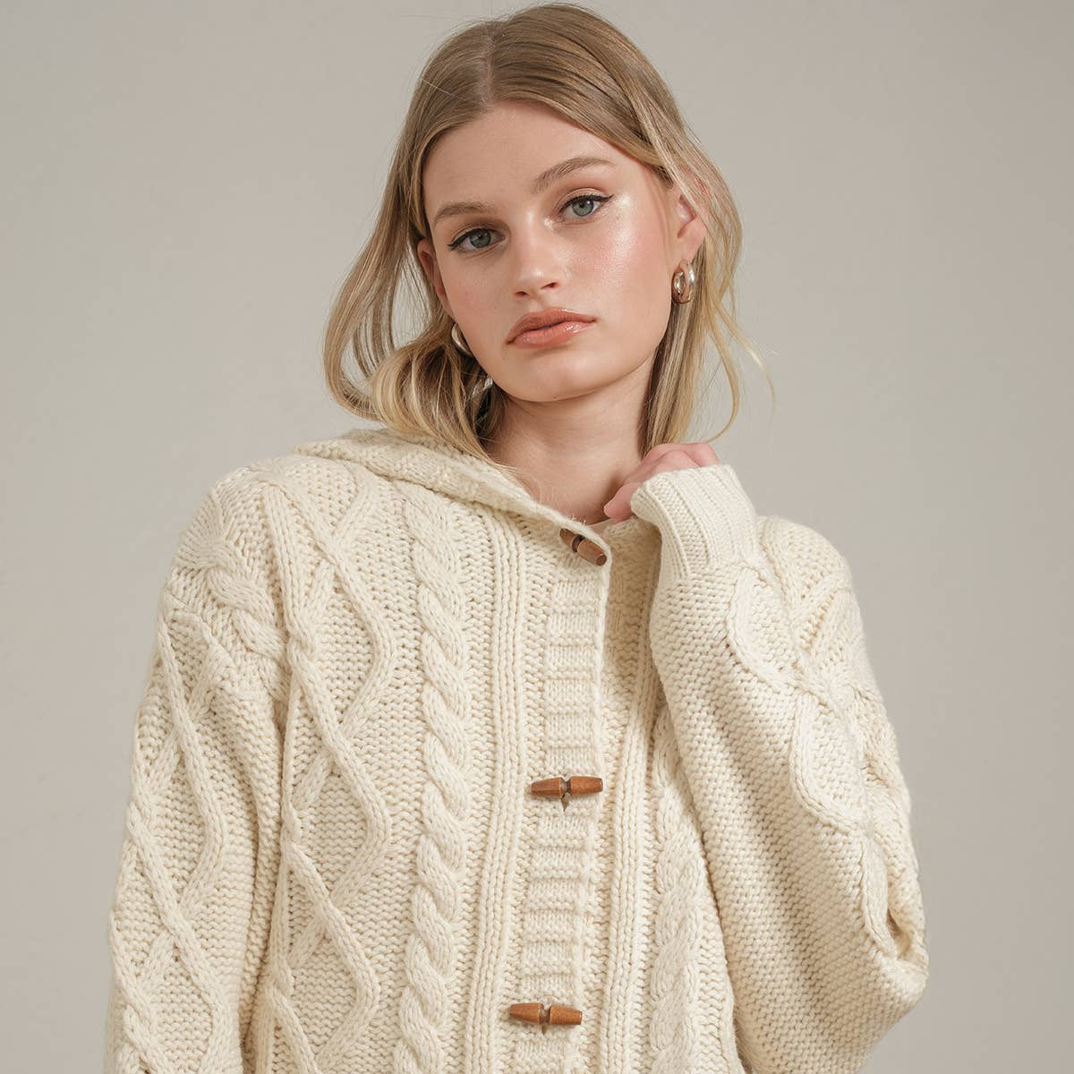 RAISONNEL - Hoodie toggle sweater cardigan - RSW1125 