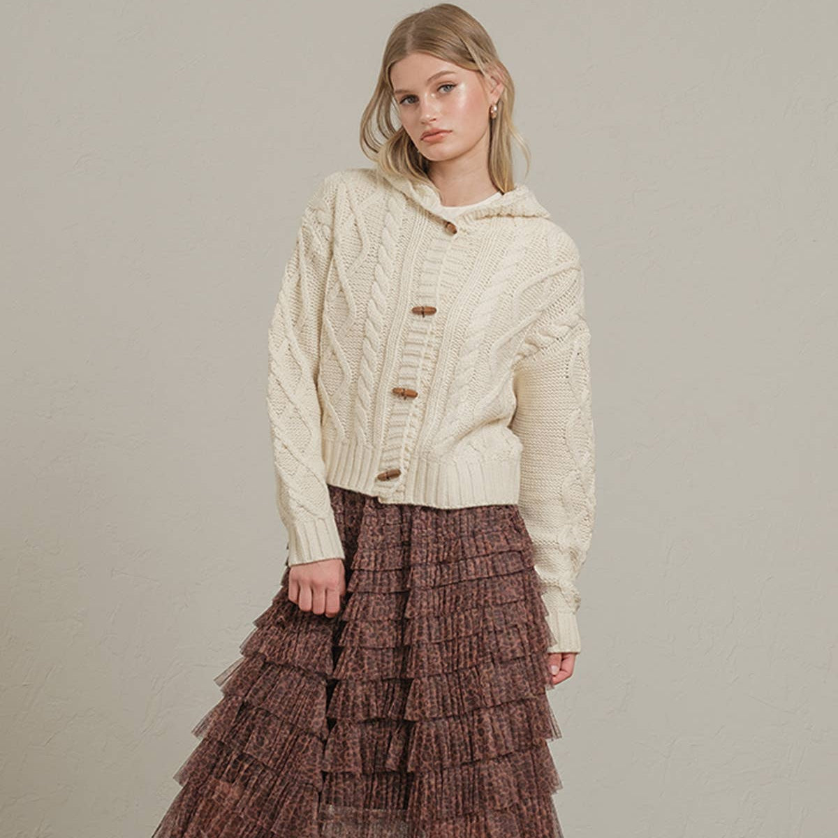 RAISONNEL - Hoodie toggle sweater cardigan - RSW1125 