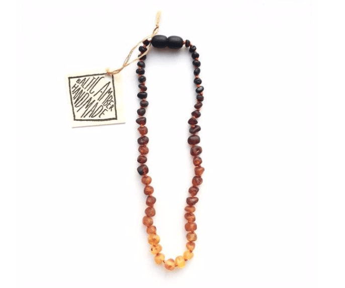 Raw Ombre Rainbow Baltic Sea Amber Beaded Childrens 13" Necklace Necklaces