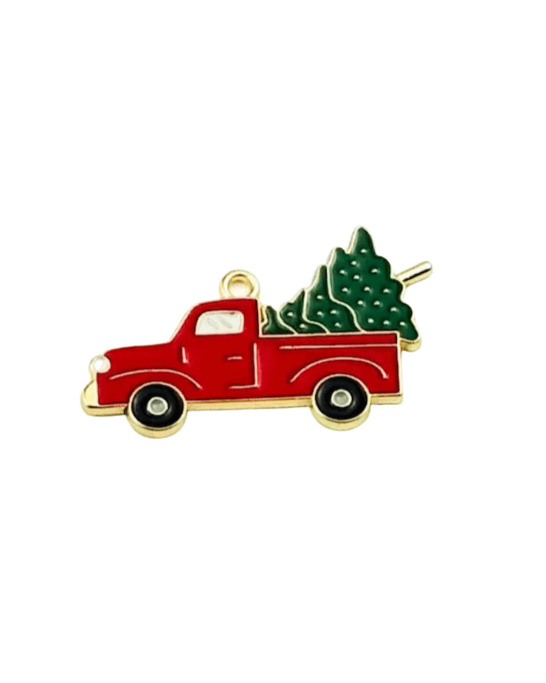 Red Truck with Christmas Tree Charm Charms