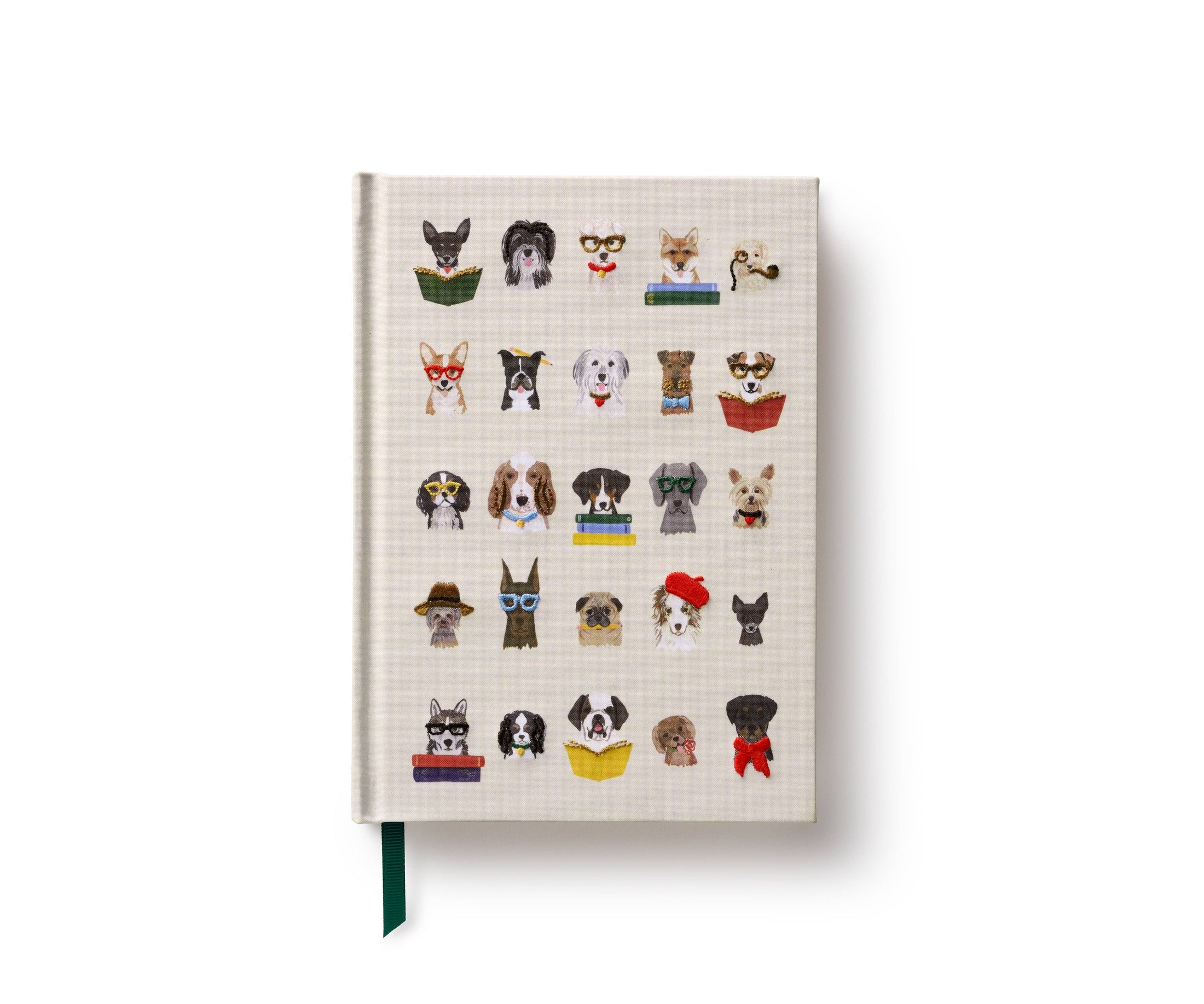 Rifle Paper Co. - Studious Dogs Embroidered Journal 