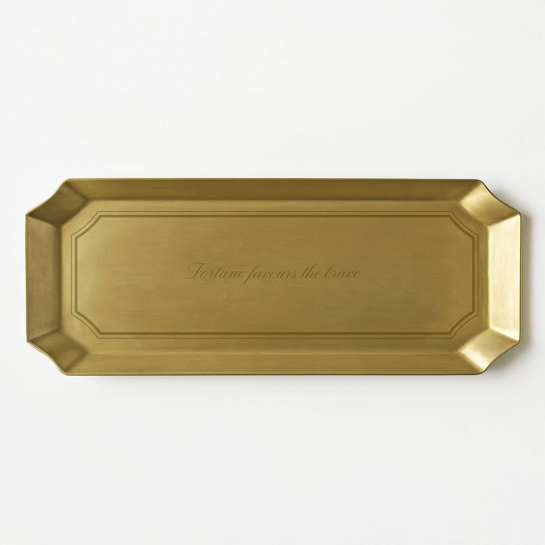 Roomytown Inc - Brass Tray - Fortune Favours the Brave 