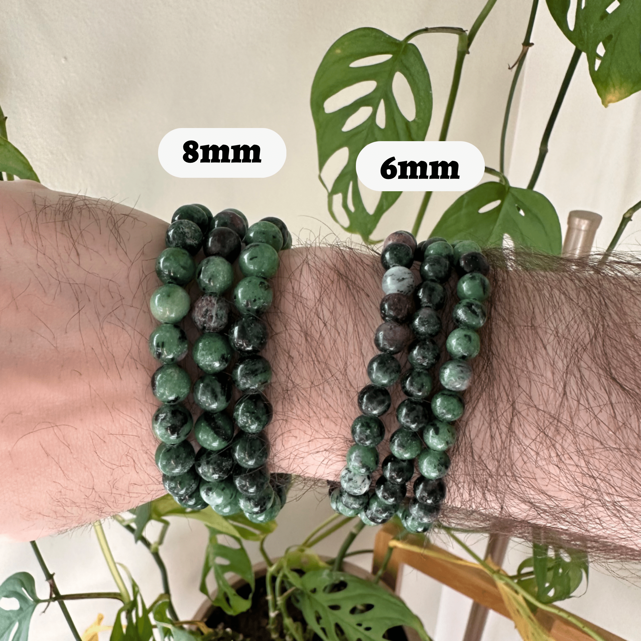 Ruby Zoisite Bracelet Bracelets + Anklets