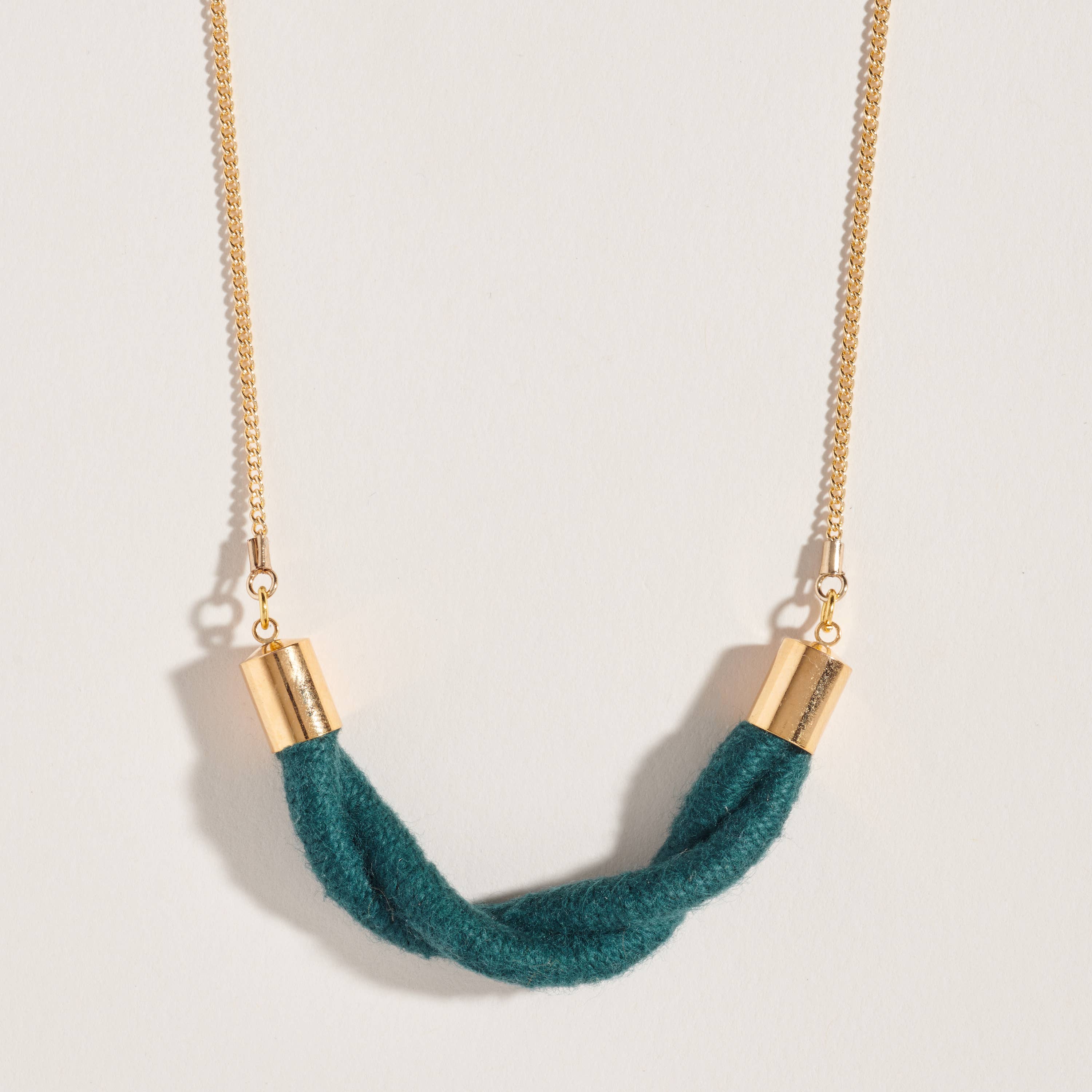 SASHA - Twist Fiber + Chain Necklace 