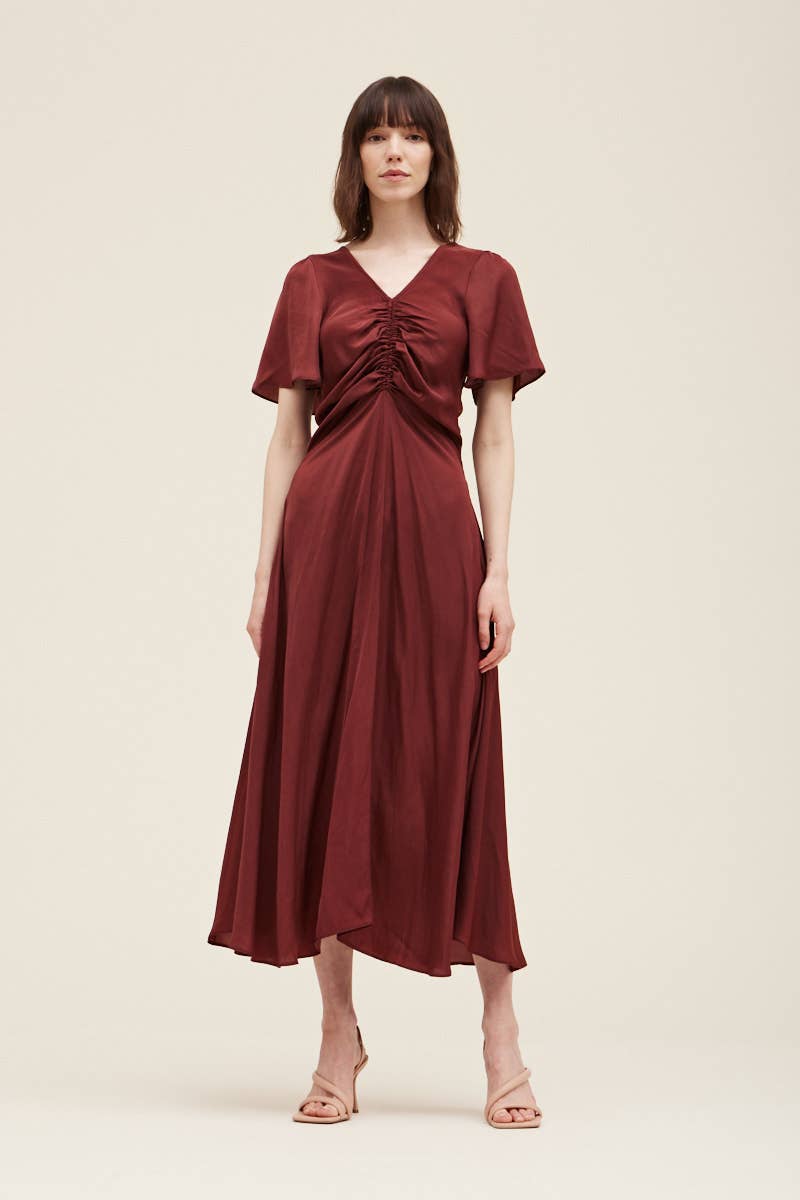 SHIRRED WAIST DETAIL MAXI DRESS Dresses + Jumpsuits