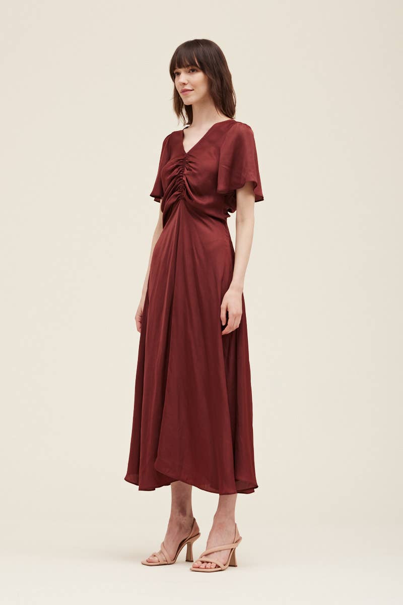 SHIRRED WAIST DETAIL MAXI DRESS Dresses + Jumpsuits