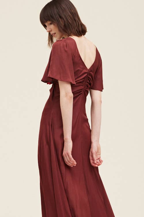 SHIRRED WAIST DETAIL MAXI DRESS Dresses + Jumpsuits