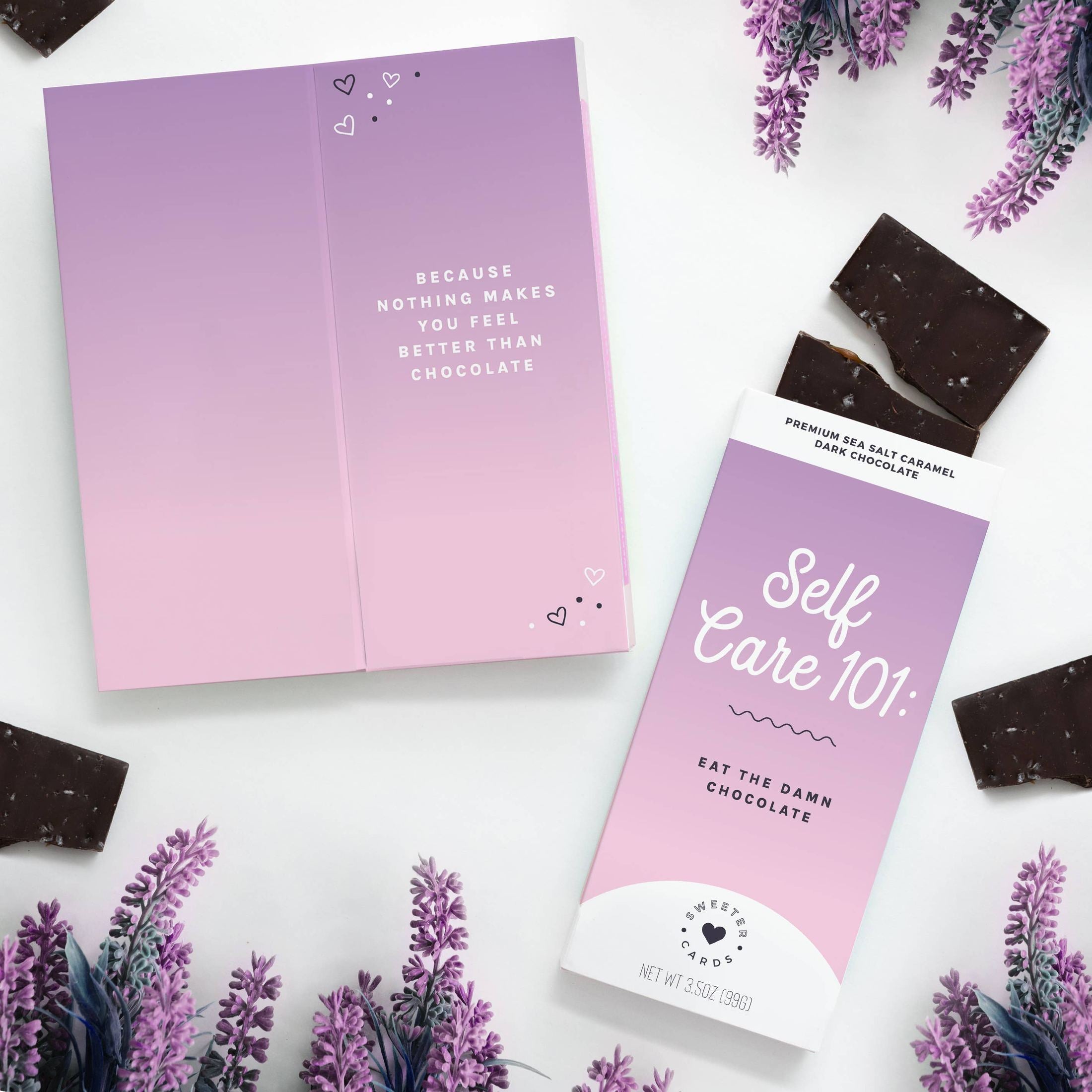 Self Care Chocolate Bar and Greeting Card Eat + Drink