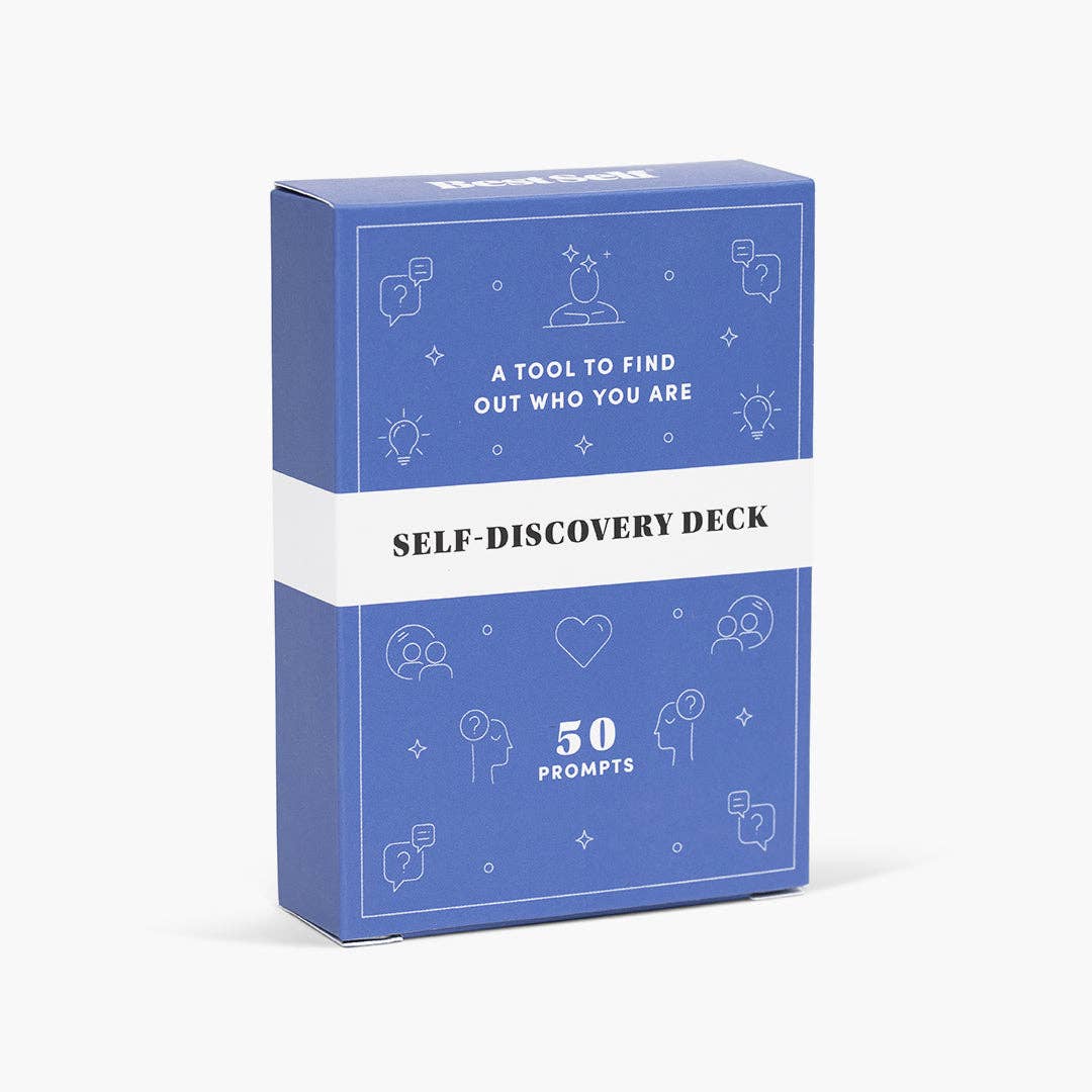 Self-Discovery Deck - 50 Daily Prompts for Personal Growth Games + Playing Cards