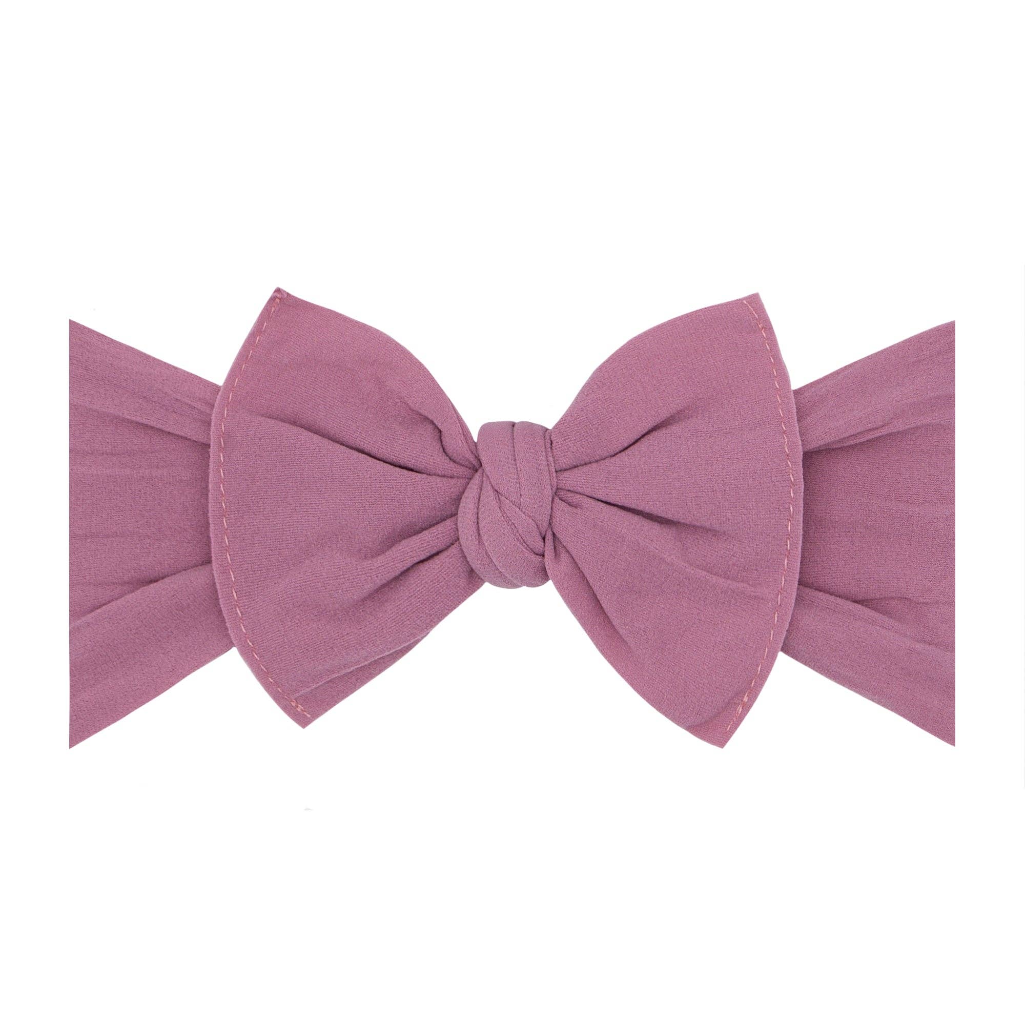 Soft Nylon Baby Headband: Mauve Babies + Kids