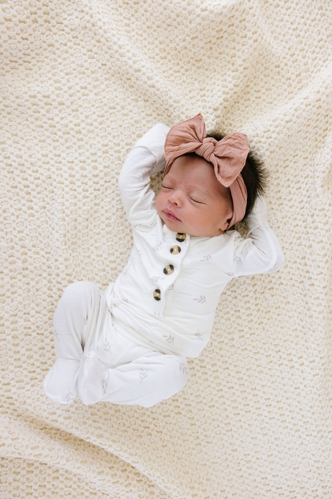 Soft Nylon Baby Headband: Rose Gold Babies + Kids