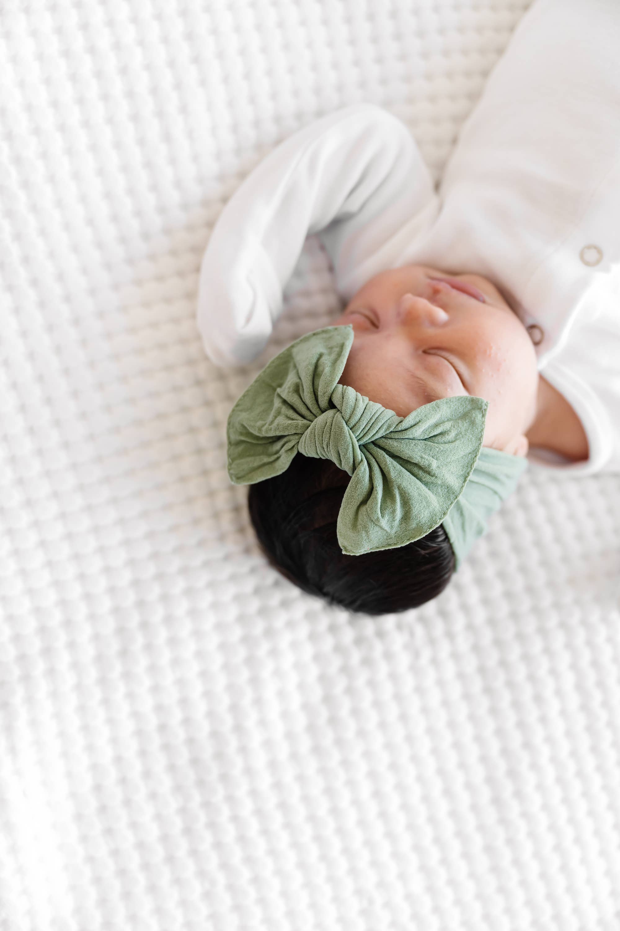 Soft Nylon Baby Headband: Sage Babies + Kids