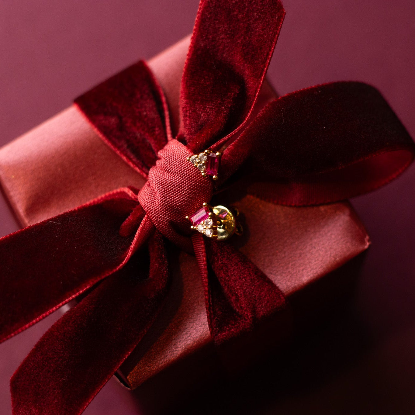 Stacked Baguette Studs Earrings