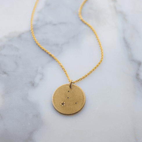 Stamped Constellation Disc Necklaces