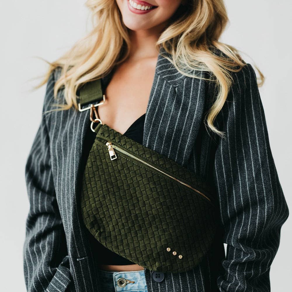 Suede Westlyn Woven Bum Bag Bags + Pouches