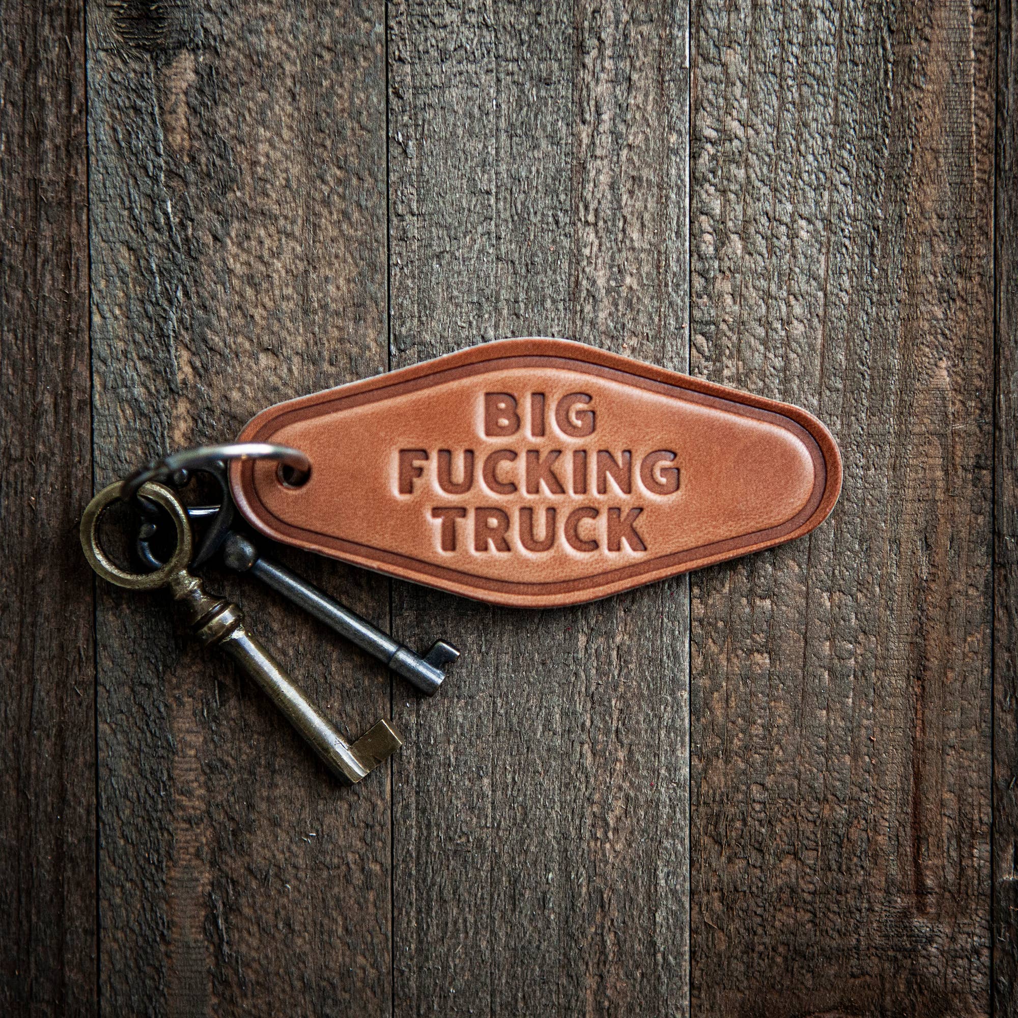 Sugarhouse Leather - Big Fucking Truck Leather Keychain Motel Style 