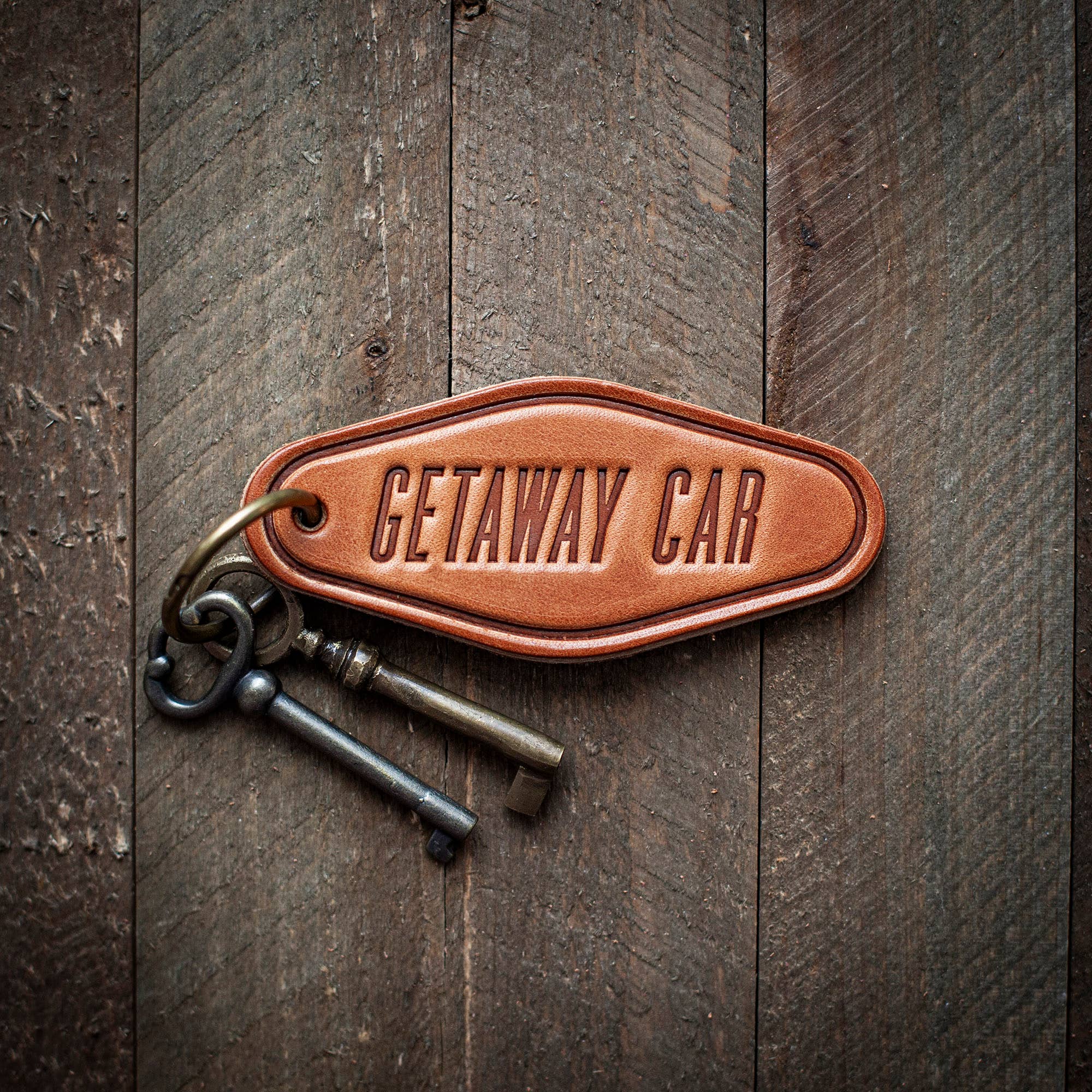 Sugarhouse Leather - Getaway Car Leather Keychain Motel Style 