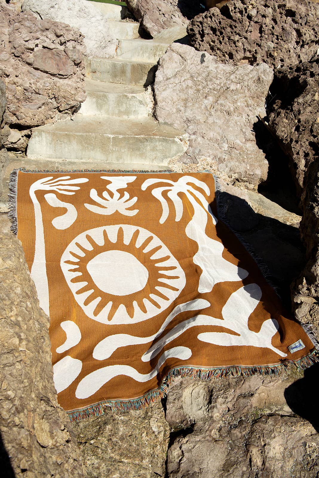 Sundream - Paradise Heritage Woven Throw - Rust - Summer Beach Throw 