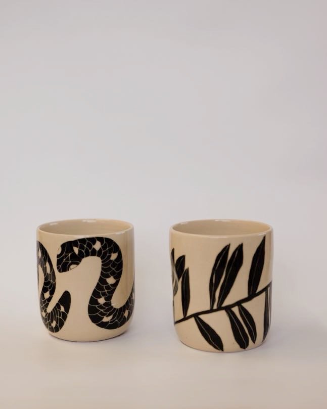 Svona Studios Textured Ceramic Tumblers Kitchen + Drinkware