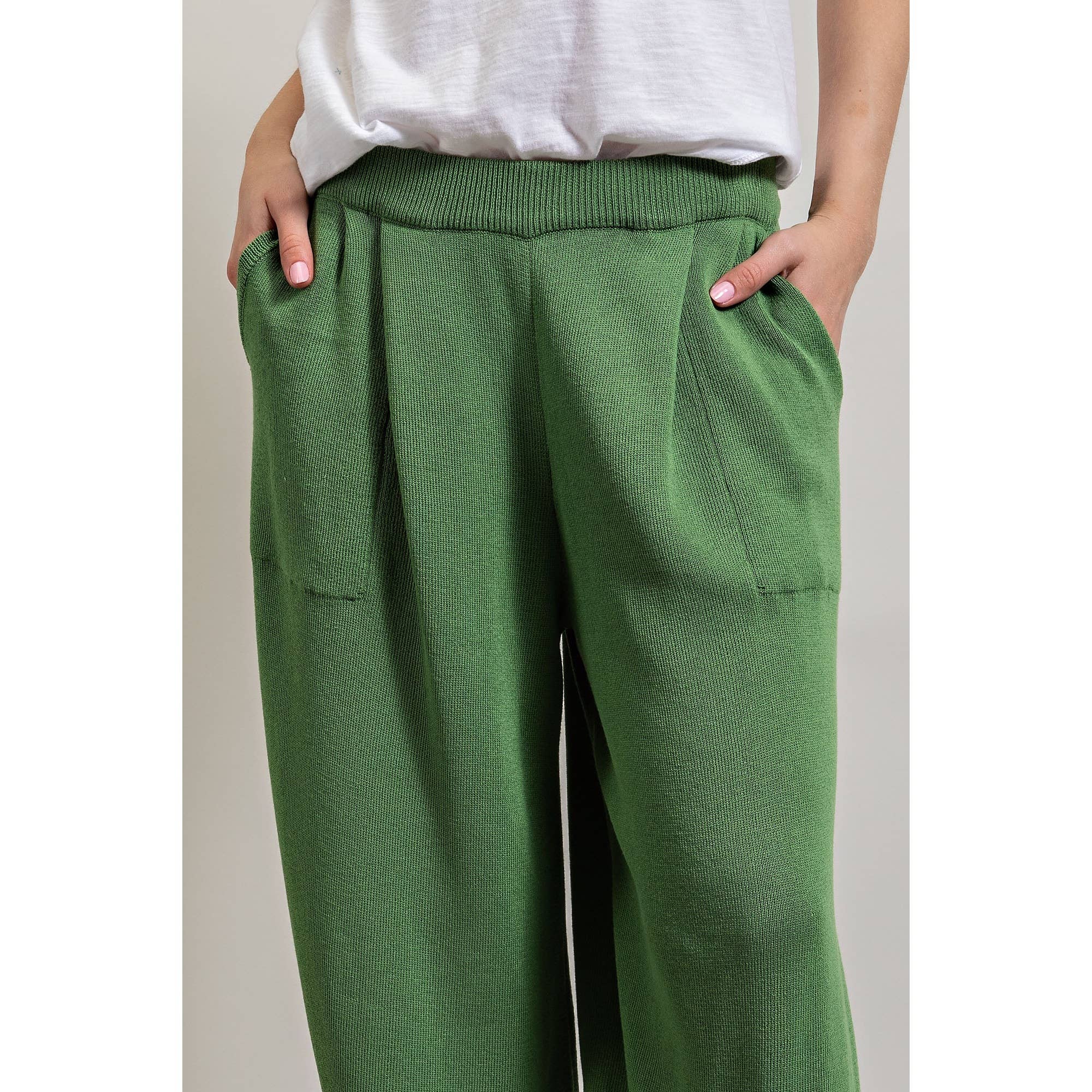 Sweet Generis - SWEATER TAPERED RELAXED FIT PANTS 