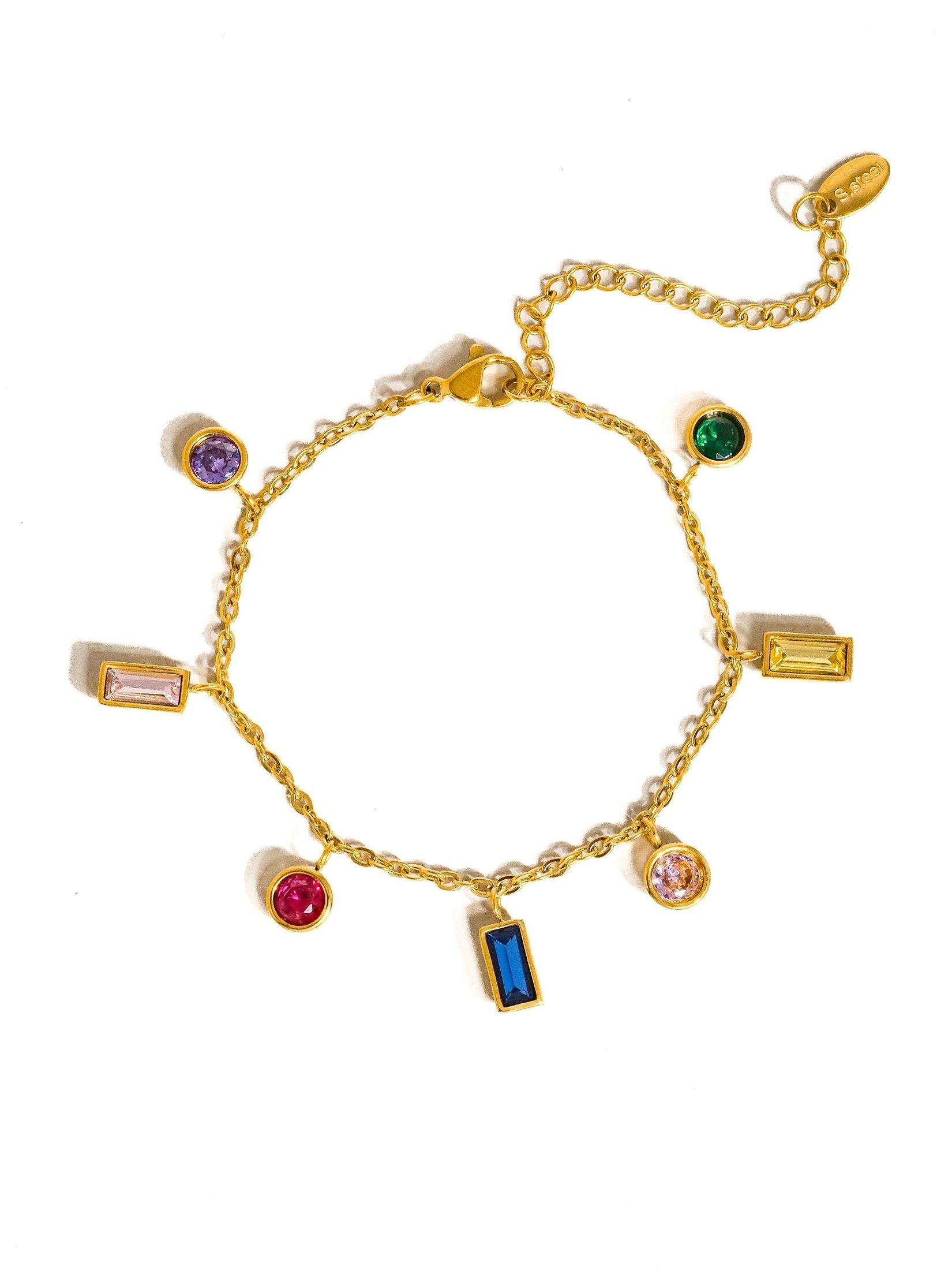 Sydney Multi CZ Tassel Bracelet Bracelets + Anklets