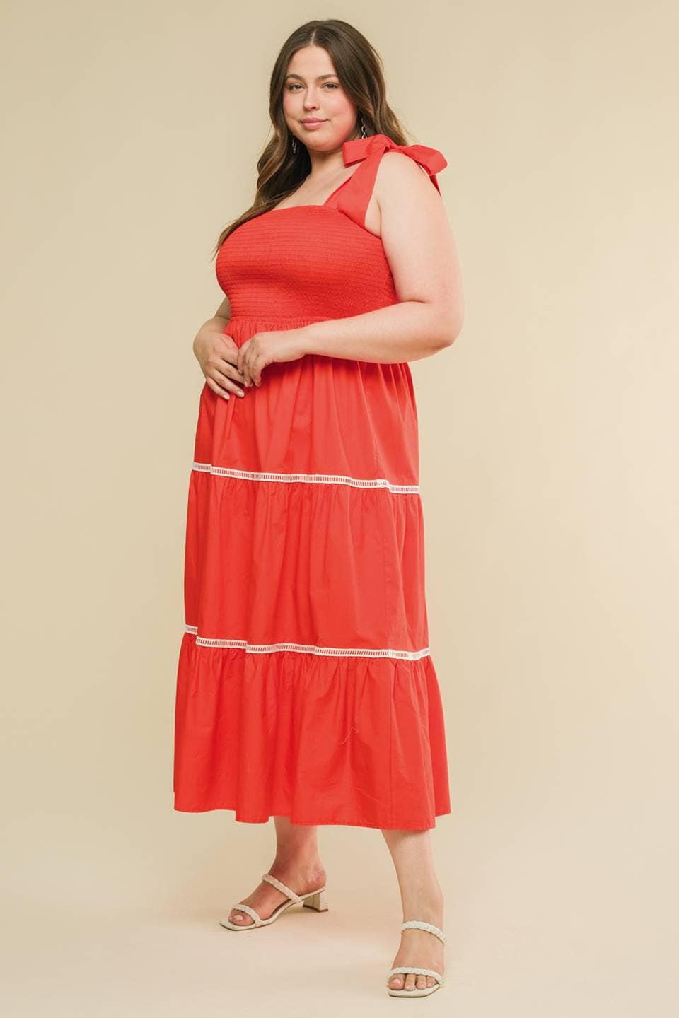 Tomato Red Poplin Dress Dresses + Jumpsuits