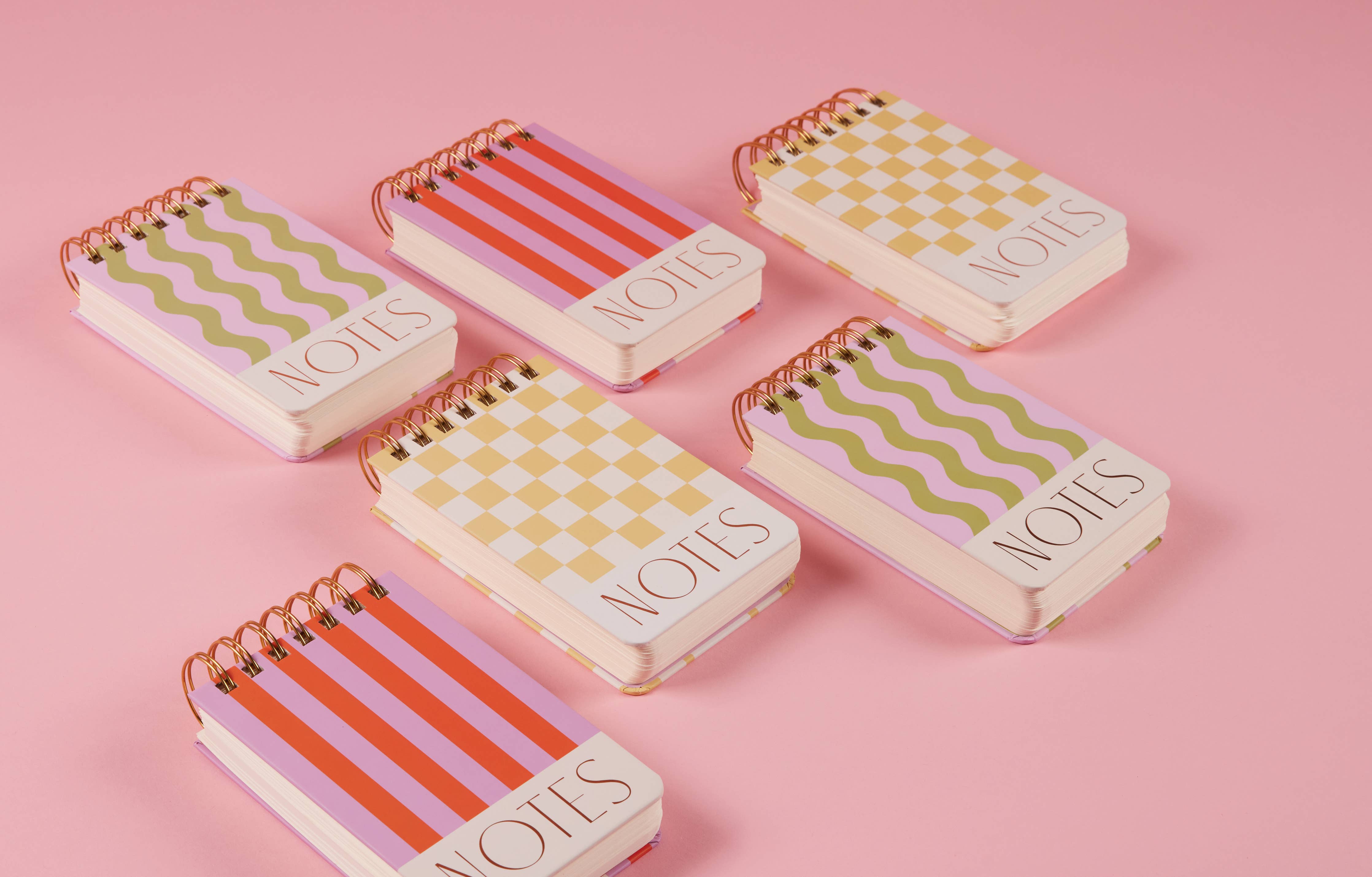 Twin Wire Notepad - Stripes Notebooks + Journals