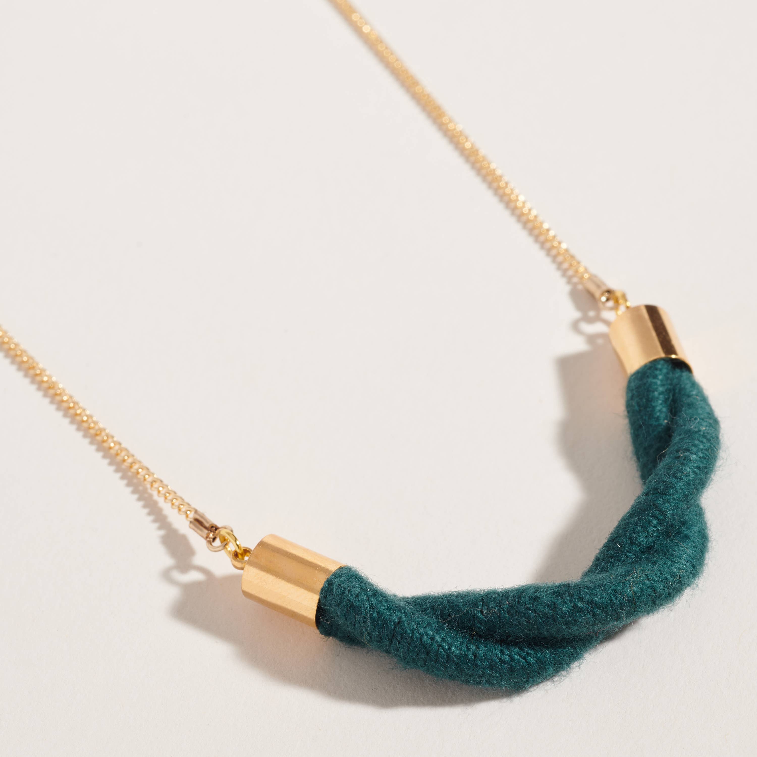 Twist Fiber + Chain Necklace Necklaces