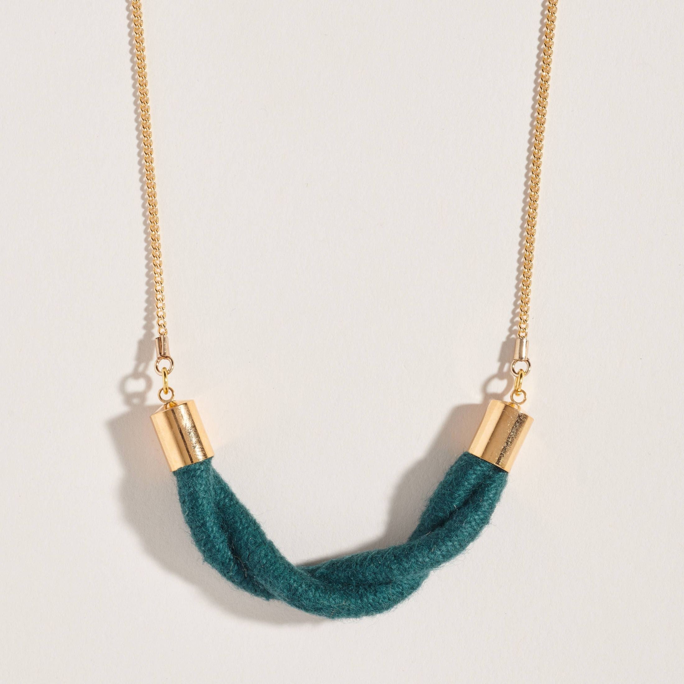 Twist Fiber + Chain Necklace Necklaces