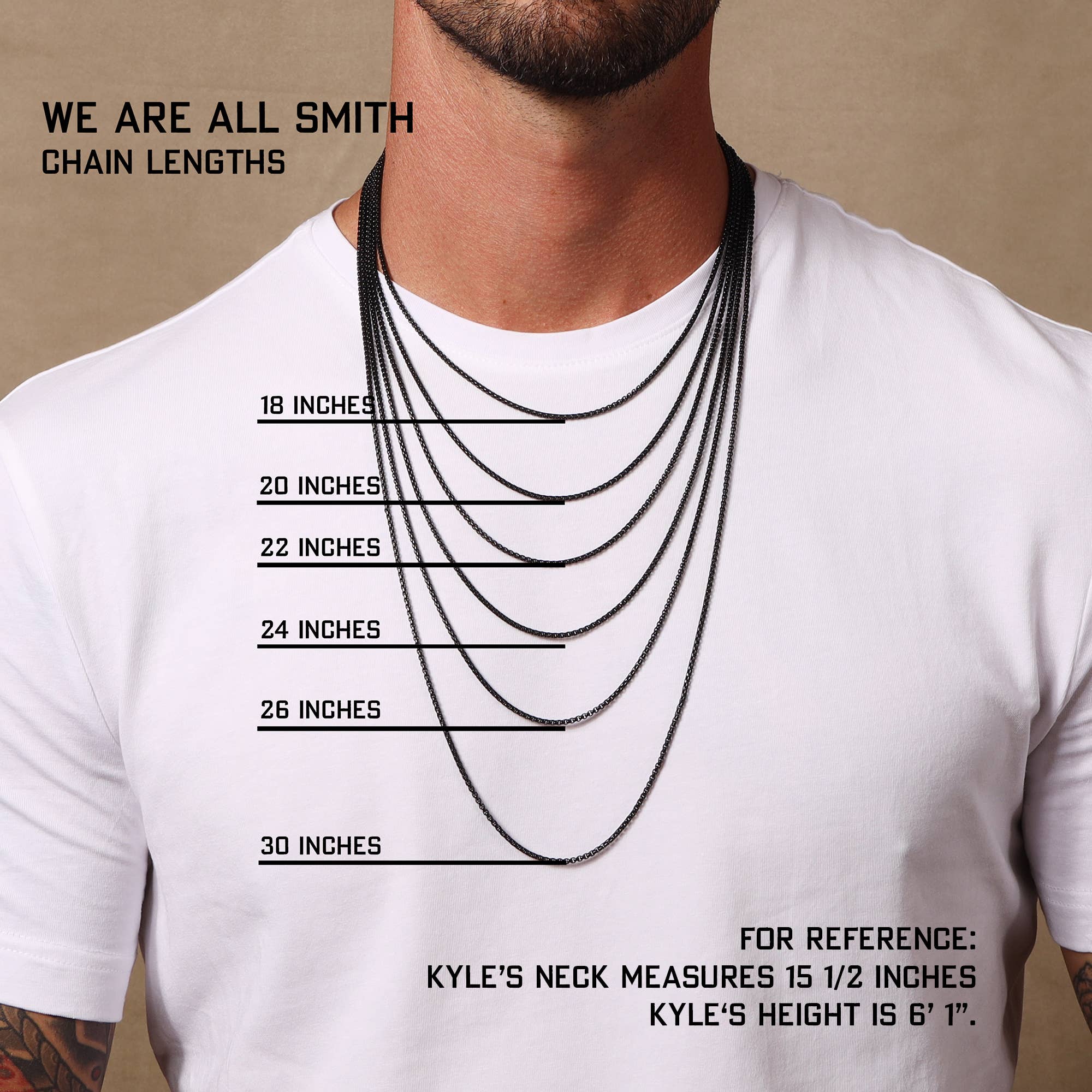 We Are All Smith - 4mm Cuban Chain Necklace for Men 