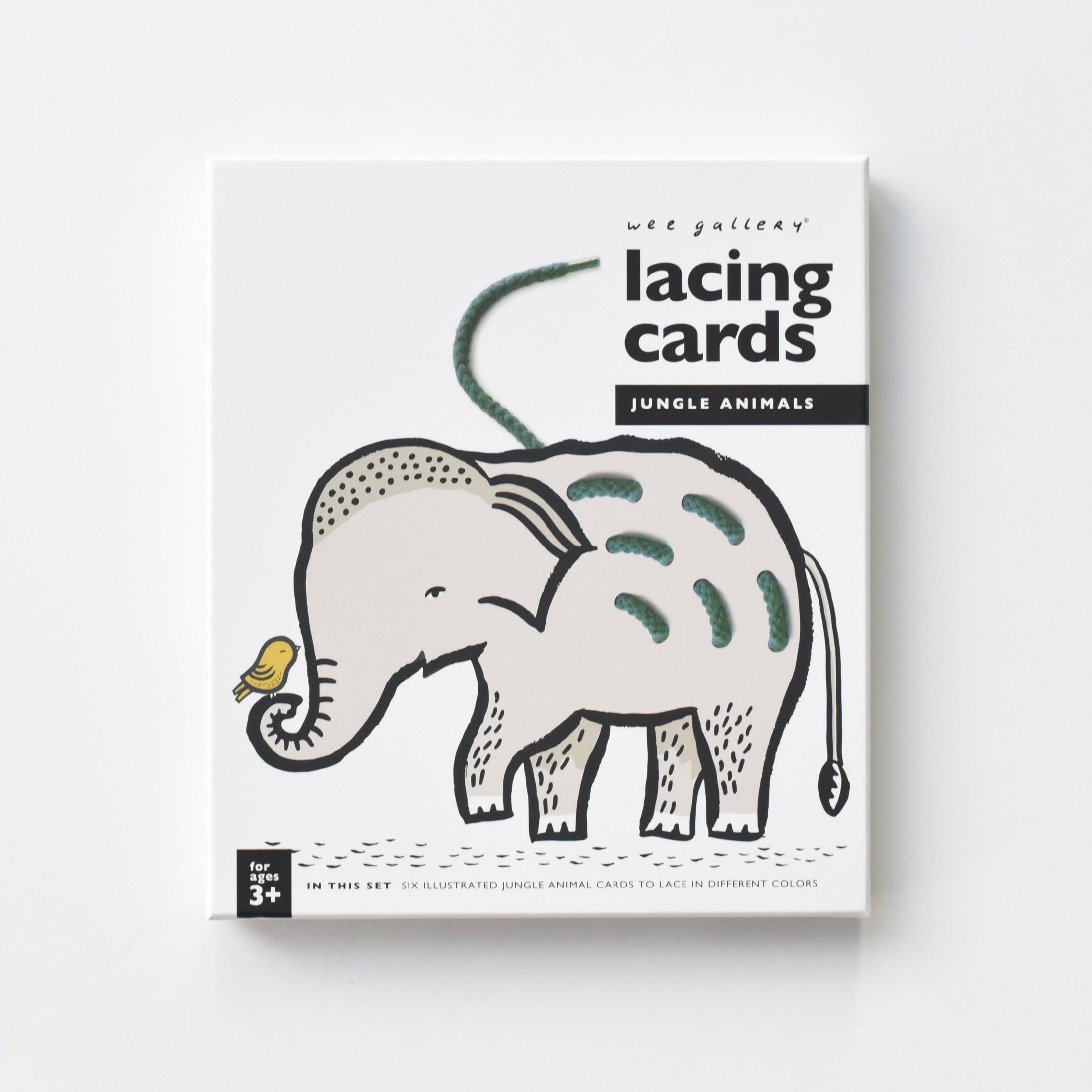 Wee Gallery - Lacing Cards - Jungle Animals 