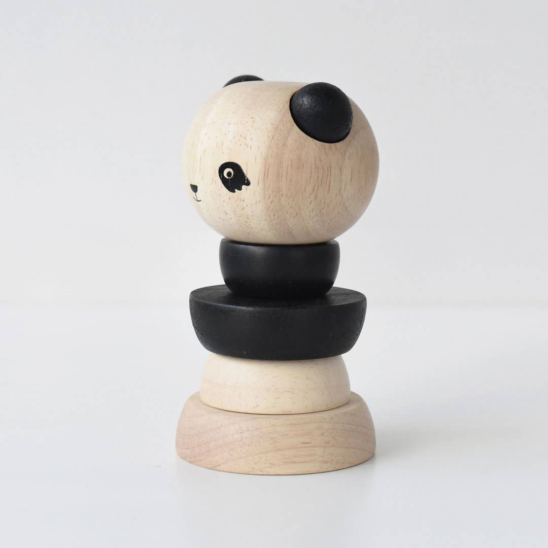 Wee Gallery - WOOD STACKER - PANDA 